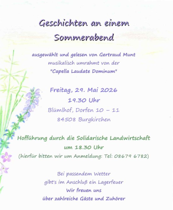 Geschichten an einem Sommerabend